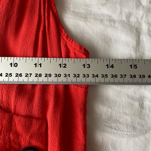 Pepaloves Women's Red Cotton/Linen Sleeveless Top Size Small - Picture 7 of 9